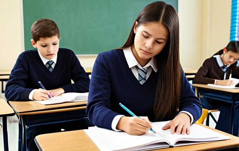 **

"Students engaged in essay writing, a teacher providing guidance in a classroom setting, fully clothed, appropriate attire, safe for work, perfect anatomy, natural proportions, family-friendly, educational environment, professional photography, high quality, modest clothing."

**